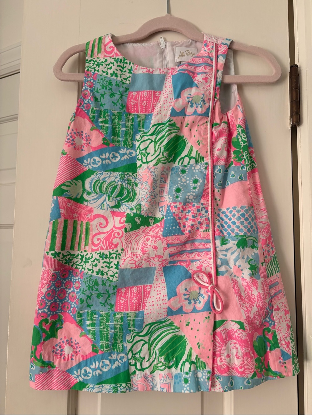Lilly Pulitzer Pink, Green & Blue Patchwork Shift Dress